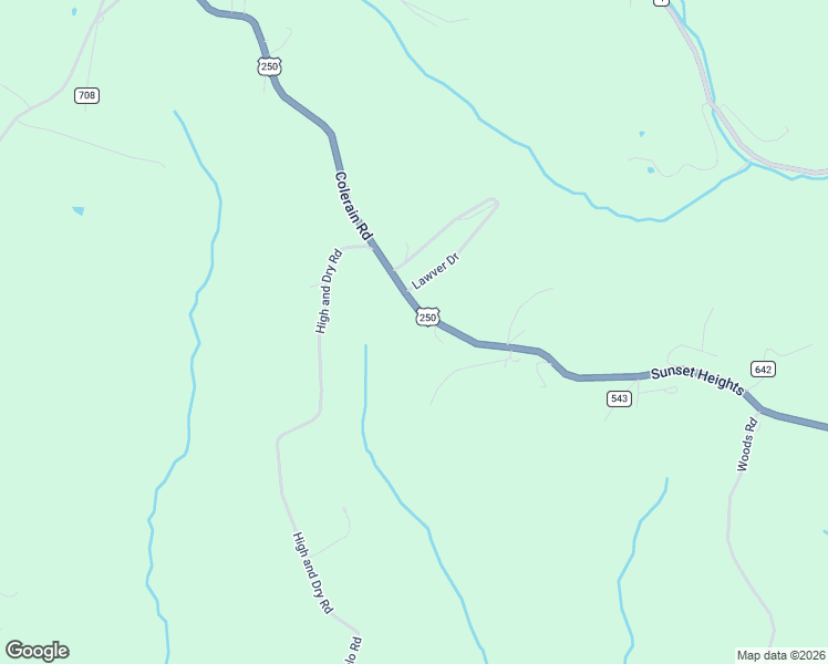 map of restaurants, bars, coffee shops, grocery stores, and more near 70540 Colerain Road in Bridgeport