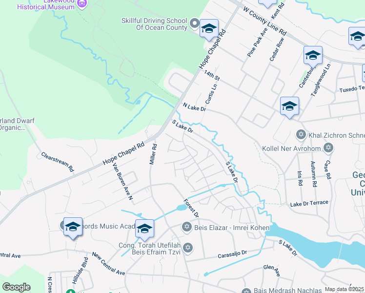 map of restaurants, bars, coffee shops, grocery stores, and more near 39 Hibiscus Drive in Lakewood Township