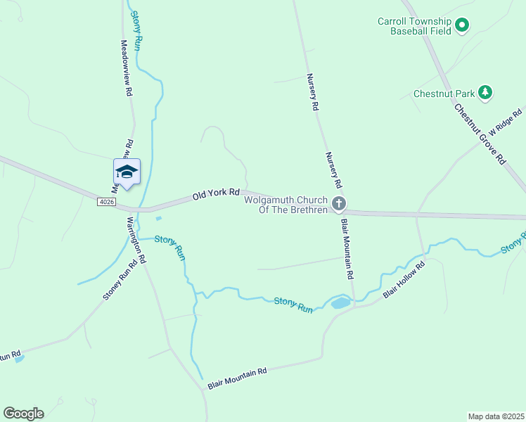 map of restaurants, bars, coffee shops, grocery stores, and more near 246 Old York Road in Dillsburg