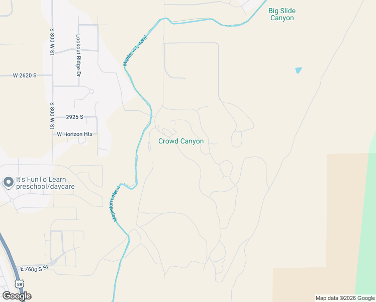 map of restaurants, bars, coffee shops, grocery stores, and more near 3247 South Mapleton Estates Drive in Mapleton