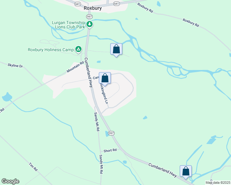map of restaurants, bars, coffee shops, grocery stores, and more near 10057 Blue Jay Circle in Orrstown