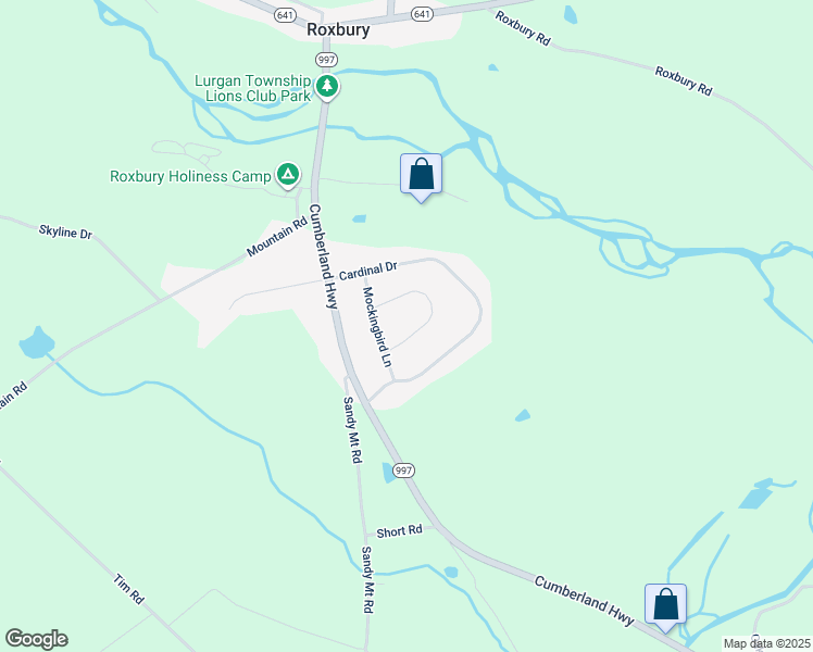 map of restaurants, bars, coffee shops, grocery stores, and more near 10057 Blue Jay Circle in Orrstown