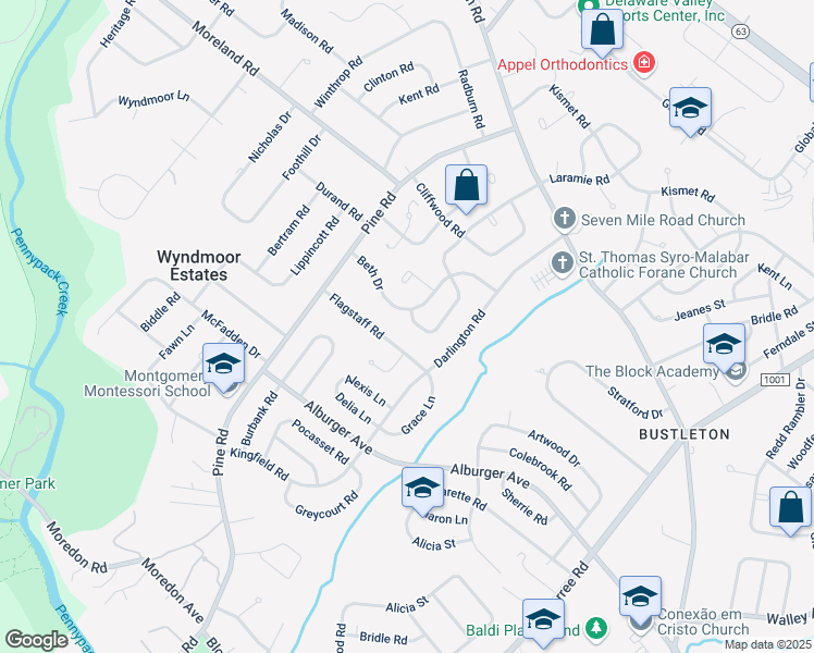 map of restaurants, bars, coffee shops, grocery stores, and more near 150 Laurie Lane in Philadelphia