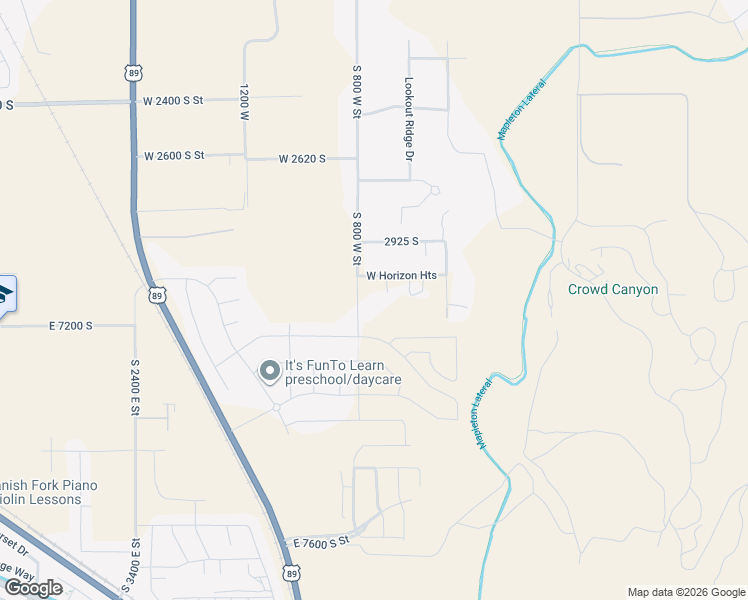 map of restaurants, bars, coffee shops, grocery stores, and more near 765 West 3050 South in Mapleton