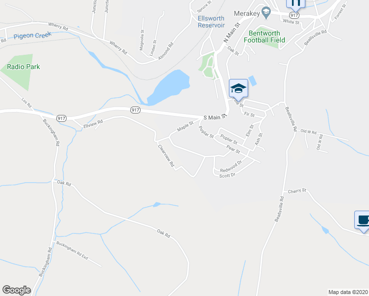 map of restaurants, bars, coffee shops, grocery stores, and more near 19 Maple Street in Scenery Hill