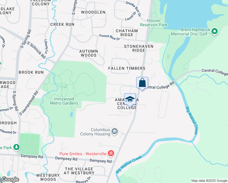 map of restaurants, bars, coffee shops, grocery stores, and more near 975 South Sunbury Road in Westerville