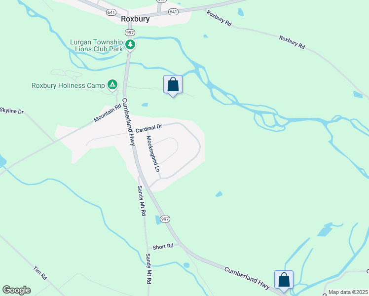 map of restaurants, bars, coffee shops, grocery stores, and more near 10128 Blue Jay Circle in Orrstown