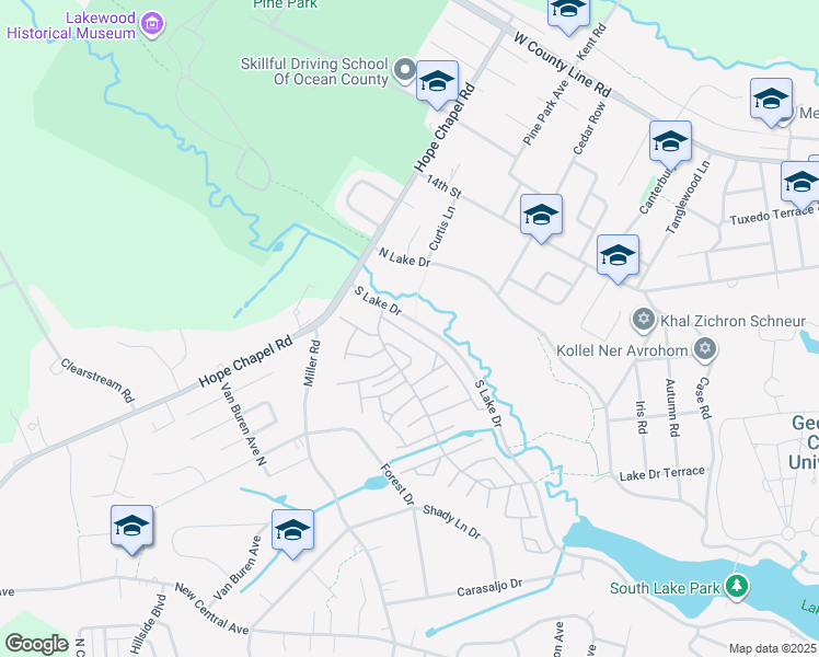 map of restaurants, bars, coffee shops, grocery stores, and more near 2D Carnation Drive in Lakewood