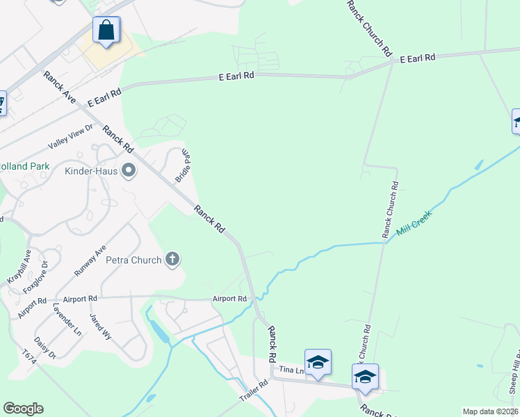 map of restaurants, bars, coffee shops, grocery stores, and more near 529 Ranck Road in New Holland