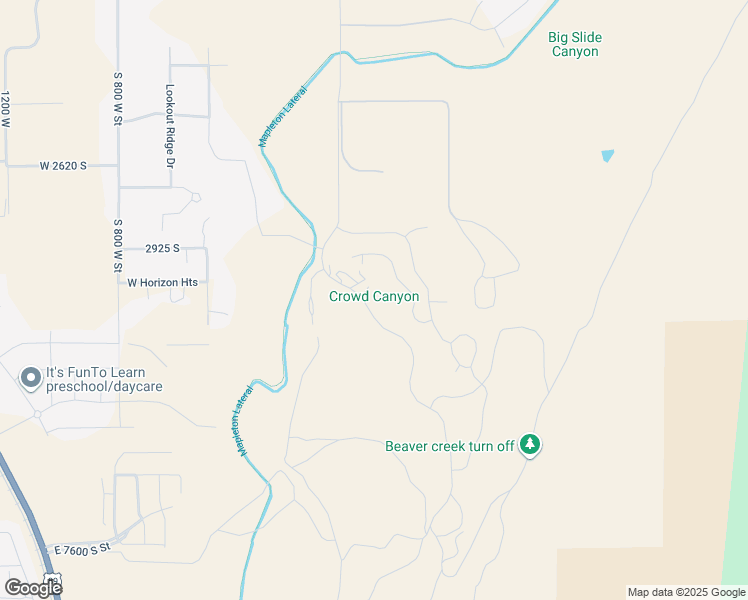 map of restaurants, bars, coffee shops, grocery stores, and more near 3167 South Mapleton Estates Drive in Mapleton
