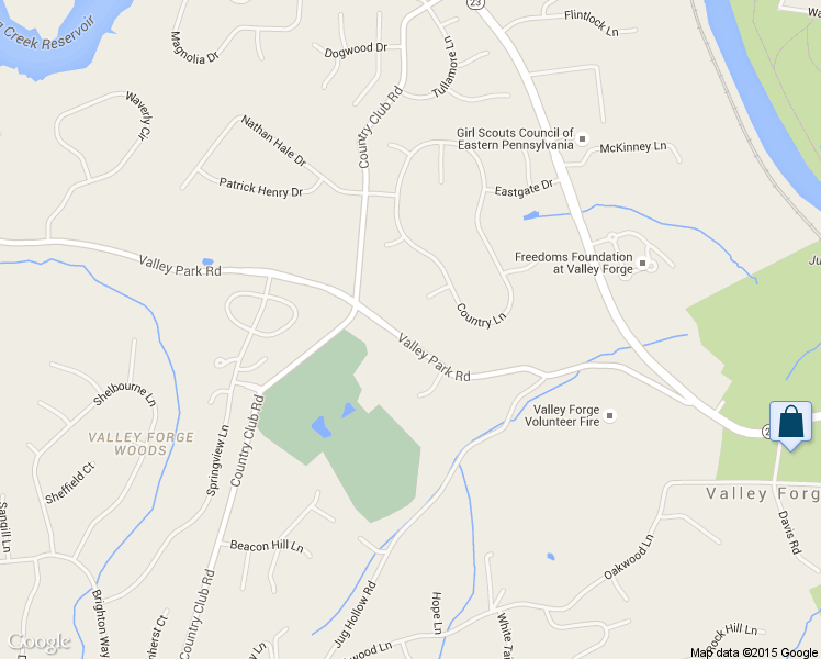 map of restaurants, bars, coffee shops, grocery stores, and more near 505 Valley Park Road in Phoenixville