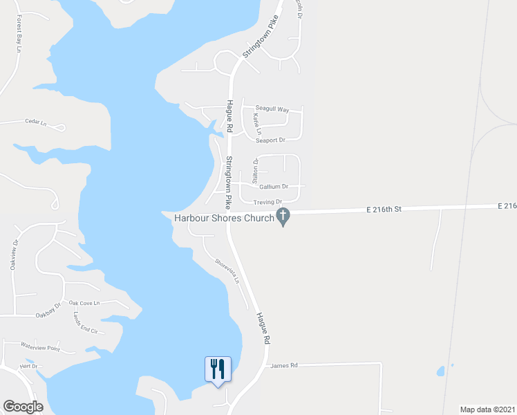 map of restaurants, bars, coffee shops, grocery stores, and more near 2017 Treving Drive in Cicero