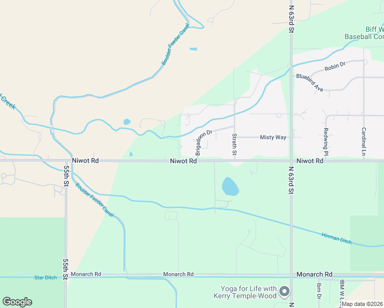 map of restaurants, bars, coffee shops, grocery stores, and more near 7070 Brigadoon Drive in Niwot