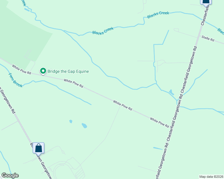 map of restaurants, bars, coffee shops, grocery stores, and more near 41 White Pine Road in Burlington County