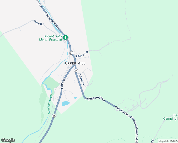 map of restaurants, bars, coffee shops, grocery stores, and more near 16 Yankee Drive in Mount Holly Springs