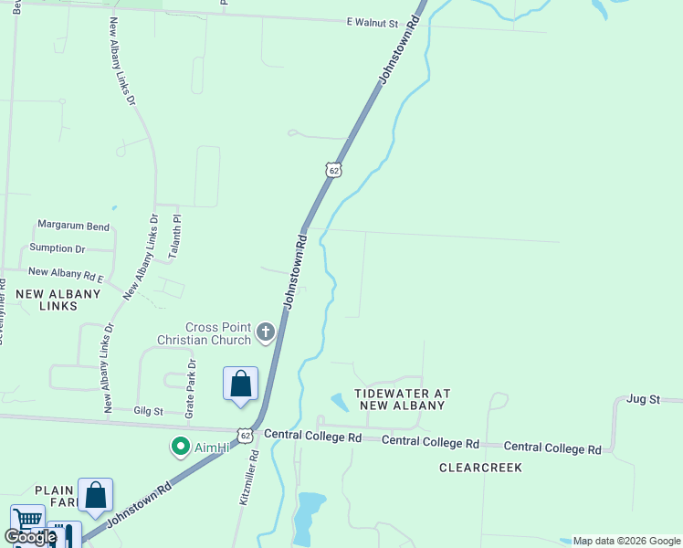 map of restaurants, bars, coffee shops, grocery stores, and more near 7989 Clouse Road in New Albany