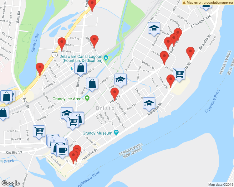 map of restaurants, bars, coffee shops, grocery stores, and more near 412 Logan Street in Bristol