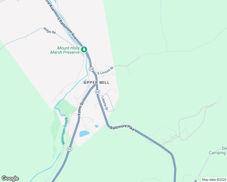 map of restaurants, bars, coffee shops, grocery stores, and more near 16 Yankee Drive in Mount Holly Springs