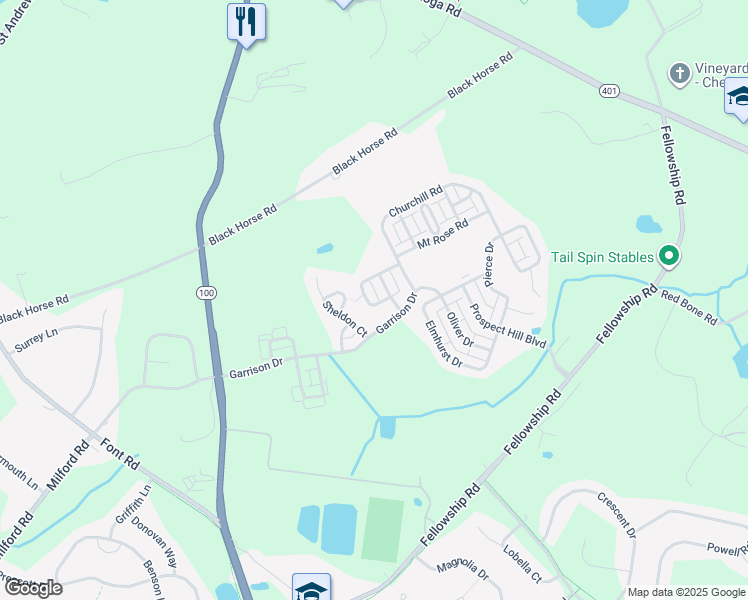 map of restaurants, bars, coffee shops, grocery stores, and more near 1315 Stuart Dr in Chester Springs
