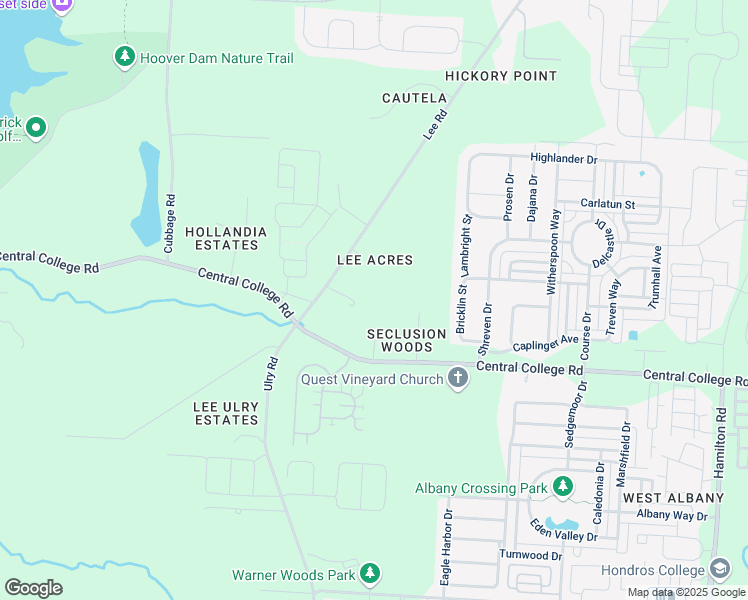 map of restaurants, bars, coffee shops, grocery stores, and more near 7176 Lee Road in Westerville