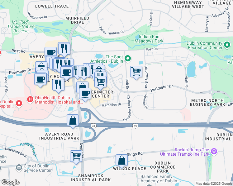 map of restaurants, bars, coffee shops, grocery stores, and more near 6063 Craughwell Lane in Dublin