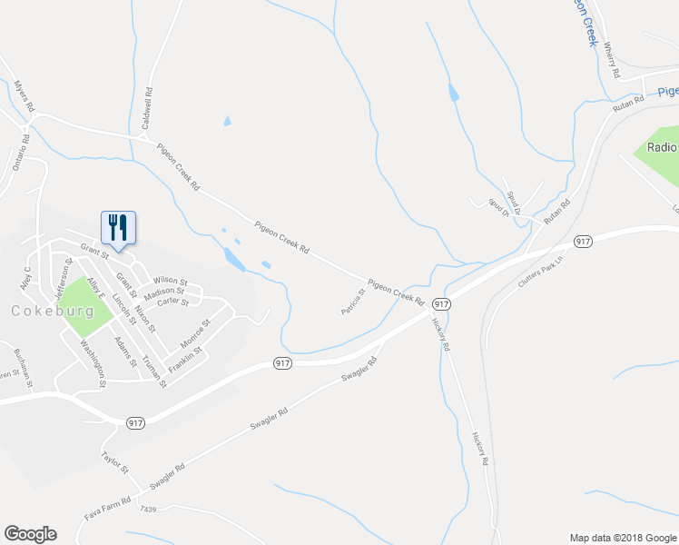 map of restaurants, bars, coffee shops, grocery stores, and more near 57 Pigeon Creek Road in Eighty Four