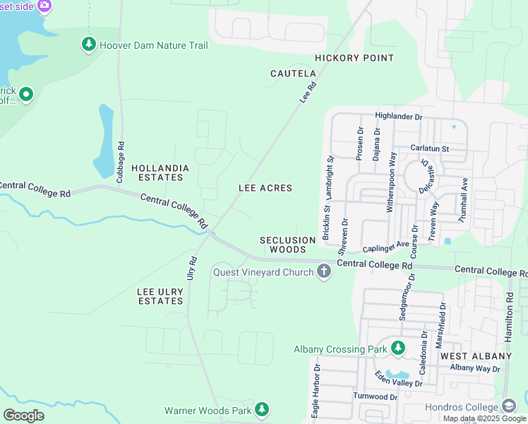 map of restaurants, bars, coffee shops, grocery stores, and more near 7176 Lee Road in Westerville
