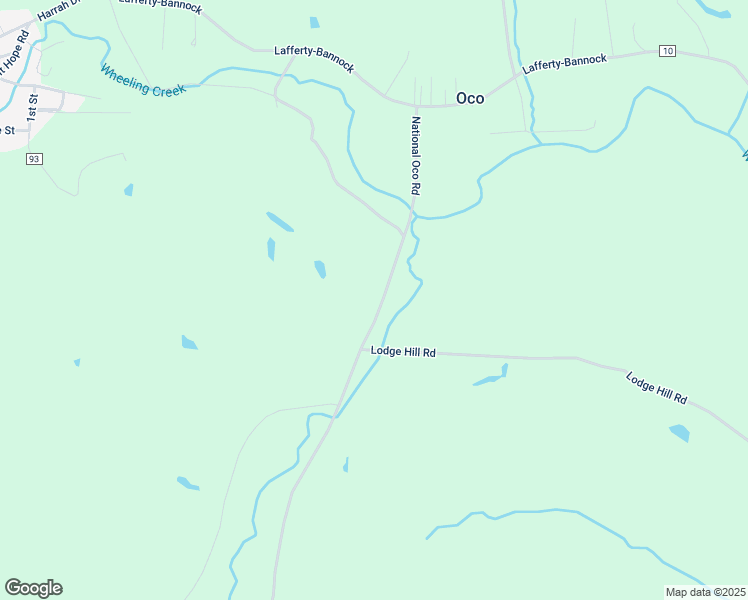 map of restaurants, bars, coffee shops, grocery stores, and more near 69610 National Oco Road in Saint Clairsville