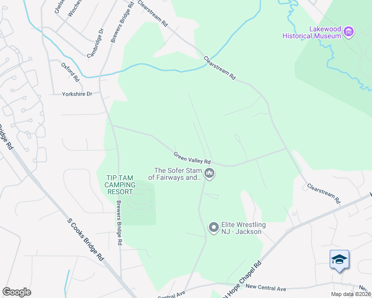 map of restaurants, bars, coffee shops, grocery stores, and more near 800 Green Valley Road in Jackson Township