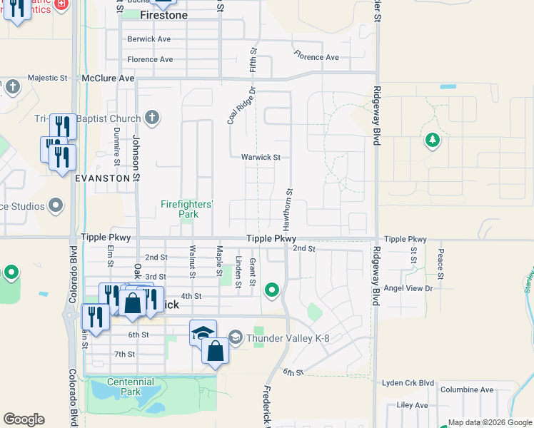 map of restaurants, bars, coffee shops, grocery stores, and more near 621 Morrison Drive in Frederick