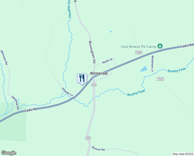 map of restaurants, bars, coffee shops, grocery stores, and more near 69760 Birmingham Road North in Lore City