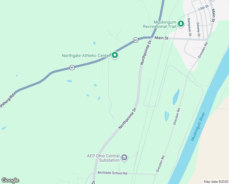map of restaurants, bars, coffee shops, grocery stores, and more near 10362 Frazeysburg Road in Dresden
