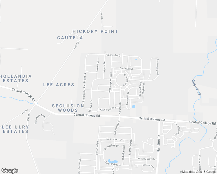 map of restaurants, bars, coffee shops, grocery stores, and more near 6001 Mealla Road in Westerville