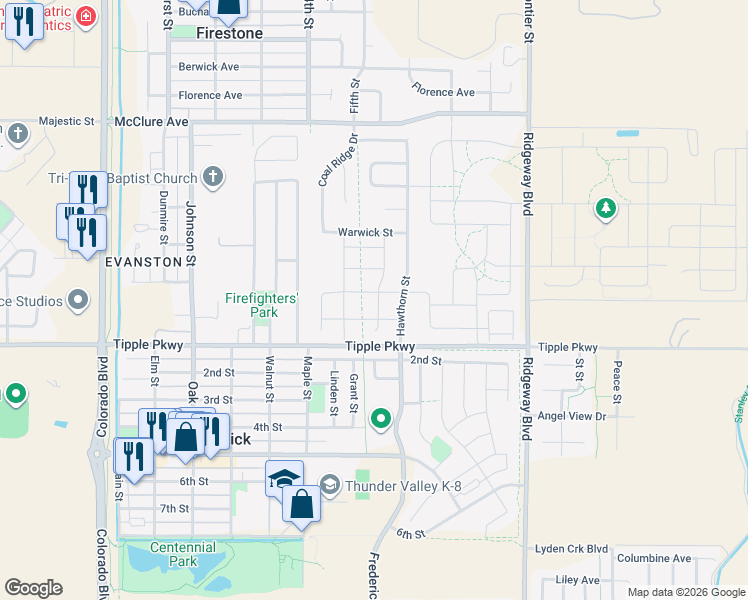 map of restaurants, bars, coffee shops, grocery stores, and more near 621 Morrison Drive in Frederick