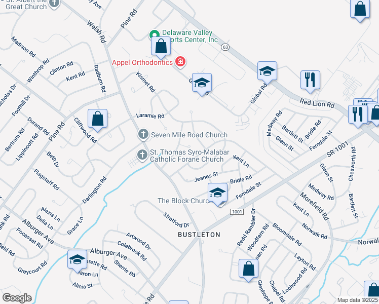 map of restaurants, bars, coffee shops, grocery stores, and more near 638 Wynmill Place in Philadelphia