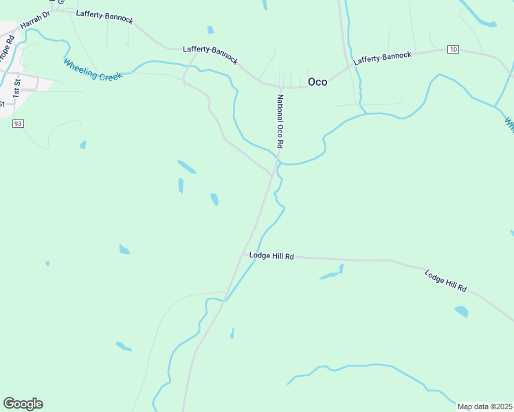 map of restaurants, bars, coffee shops, grocery stores, and more near 69610 National Oco Road in Saint Clairsville