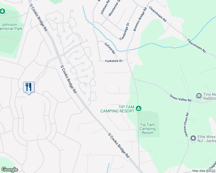 map of restaurants, bars, coffee shops, grocery stores, and more near 14 Summers Drive in Jackson Township