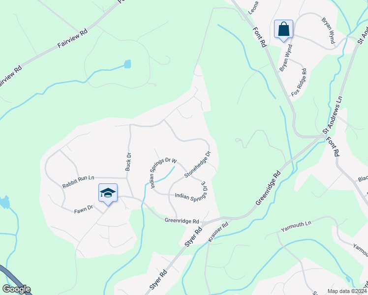 map of restaurants, bars, coffee shops, grocery stores, and more near 93 Stonehedge Drive in Glenmoore
