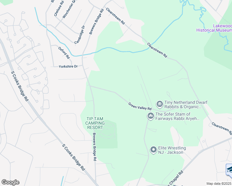 map of restaurants, bars, coffee shops, grocery stores, and more near 742 Green Valley Road in Jackson