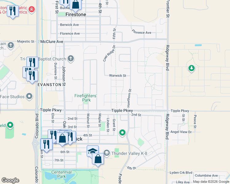 map of restaurants, bars, coffee shops, grocery stores, and more near 621 Morrison Drive in Frederick