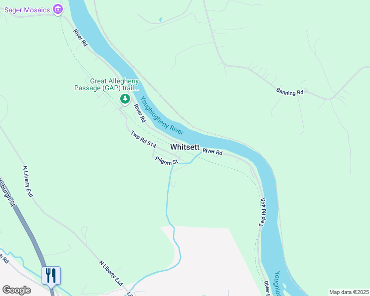 map of restaurants, bars, coffee shops, grocery stores, and more near in Whitsett