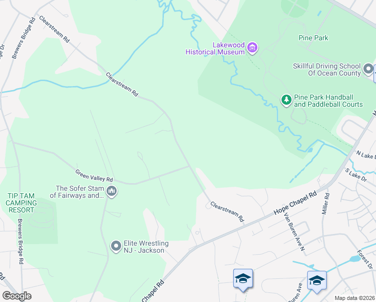 map of restaurants, bars, coffee shops, grocery stores, and more near 453 Clearstream Road in Jackson Township