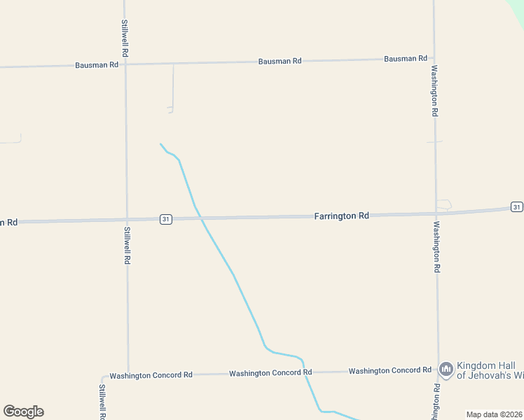 map of restaurants, bars, coffee shops, grocery stores, and more near 3595 Farrington Road in Piqua