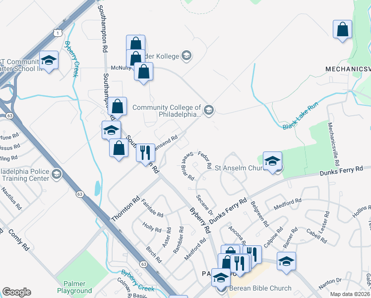 map of restaurants, bars, coffee shops, grocery stores, and more near in Philadelphia