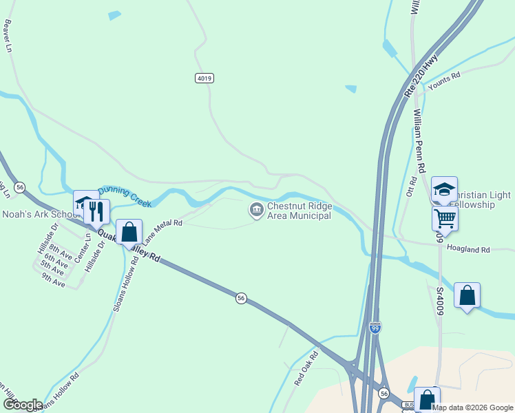map of restaurants, bars, coffee shops, grocery stores, and more near 191-381 Lane Metal Road in New Paris