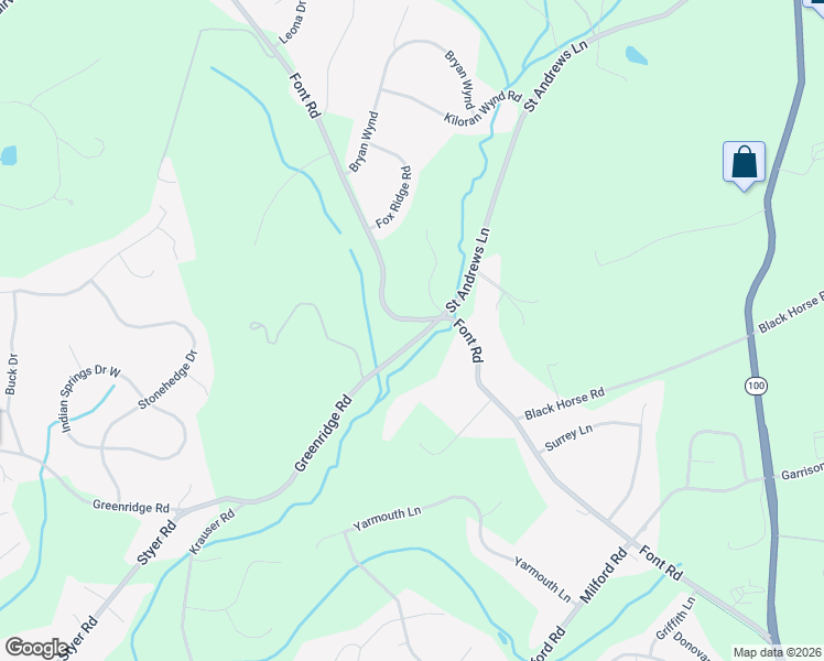 map of restaurants, bars, coffee shops, grocery stores, and more near 6 Greenridge Road in Glenmoore
