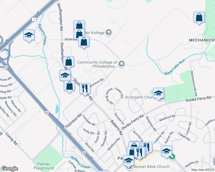 map of restaurants, bars, coffee shops, grocery stores, and more near in Philadelphia