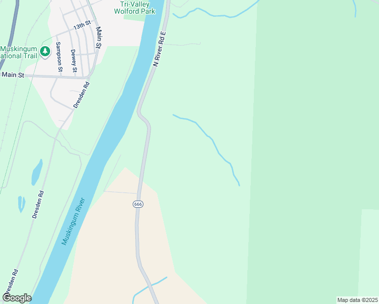 map of restaurants, bars, coffee shops, grocery stores, and more near 10200 North River Road East in Dresden