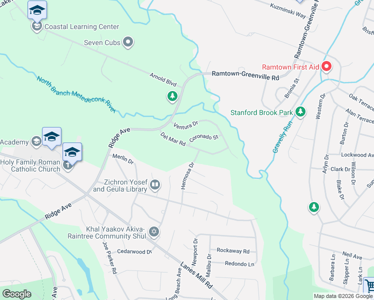 map of restaurants, bars, coffee shops, grocery stores, and more near 1238 Hermosa Drive in Lakewood