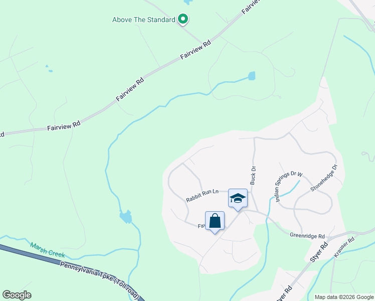 map of restaurants, bars, coffee shops, grocery stores, and more near 39 Rabbit Run Lane in Glenmoore